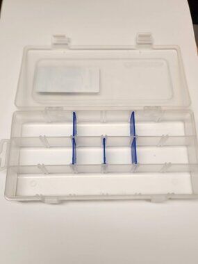 Flambeau Tuff Tainer Fishing Tackle Box Small Parts Organizer Clear with Divider